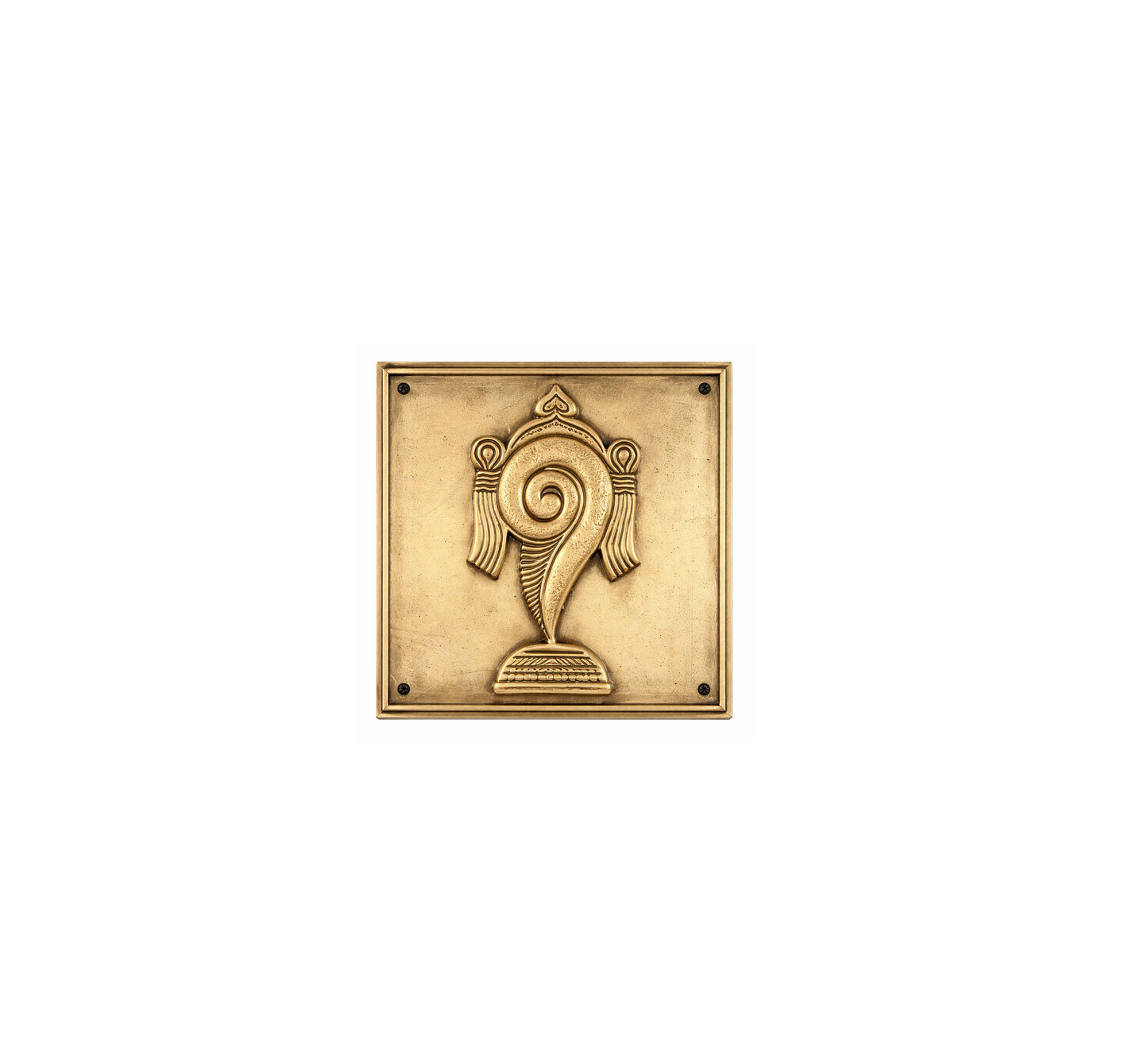 TP-904-9 Brass Holly Symbols Shankh On Plate