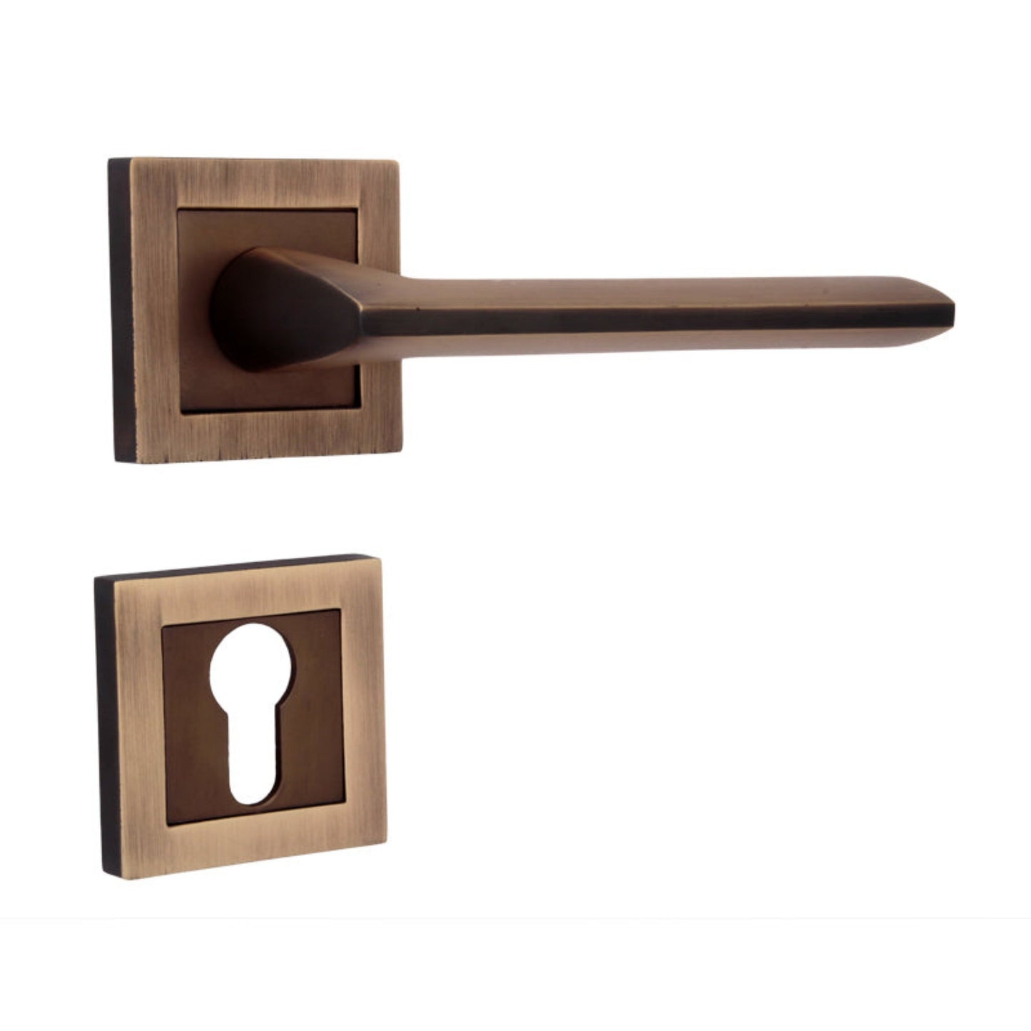 Fabina On Rose Brass Mortise Handle