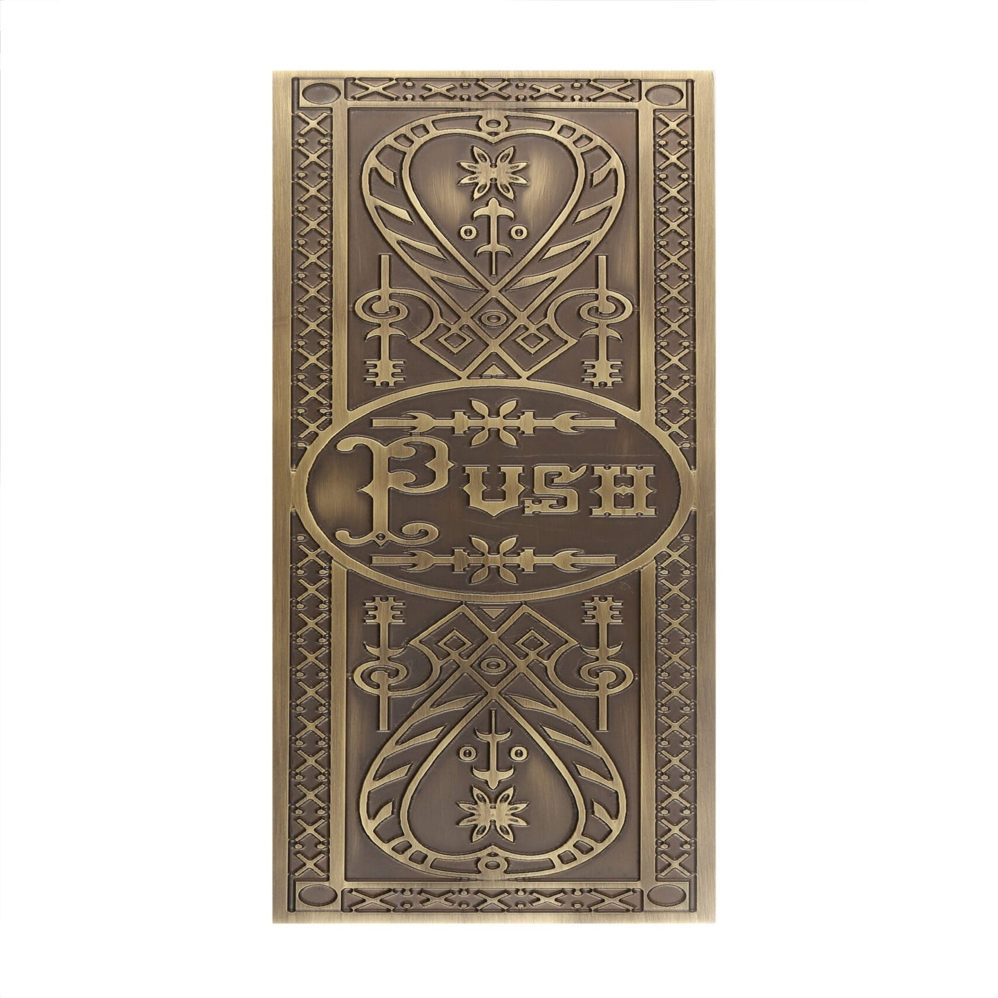 B-801-12 Brass Expression Range Border Push Plate