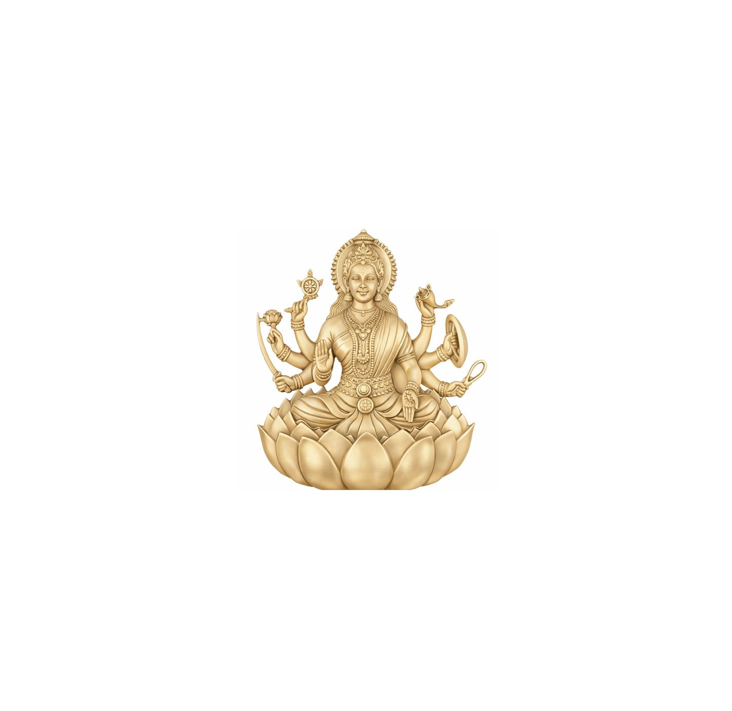 TS-939-8 Brass Spiritual Tiles Vijaya Lakshmi
