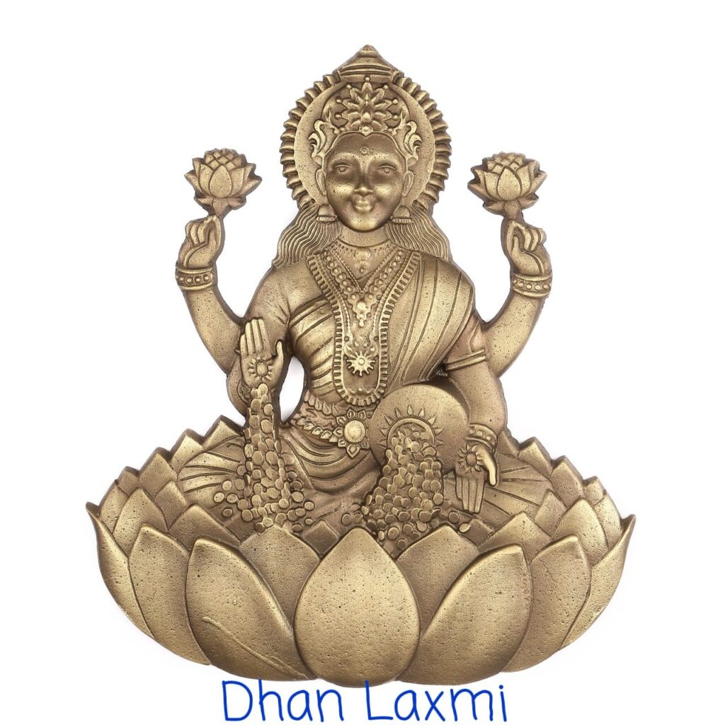 TS9368 Brass Spiritual Tiles Dhan Lakshmi Magnum