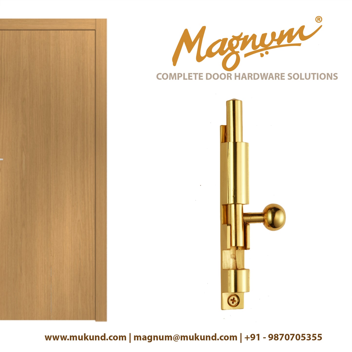 Brass Concealed Tower Bolt