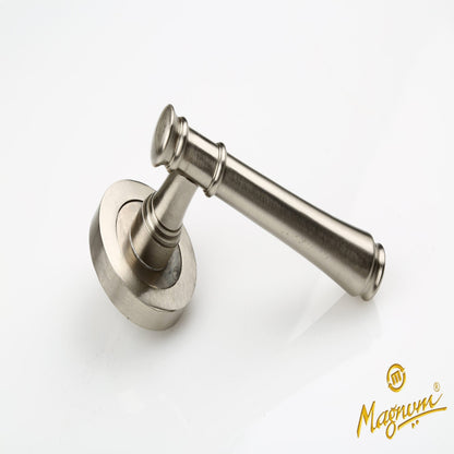 Escort On Rose Brass Mortise Lever Handle