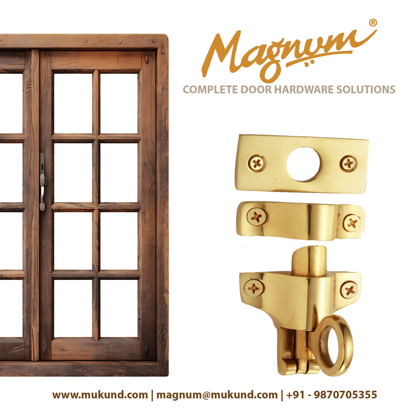 Fanlight Catch Outside Brass Casement Fastners