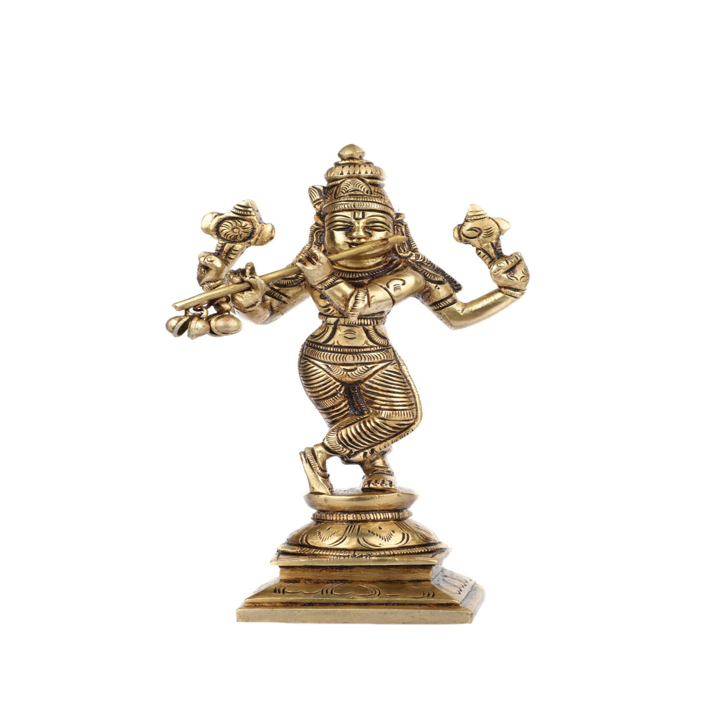 TS-943-06 Brass Spiritual Tiles Krishna Avatar (Dashavatar)