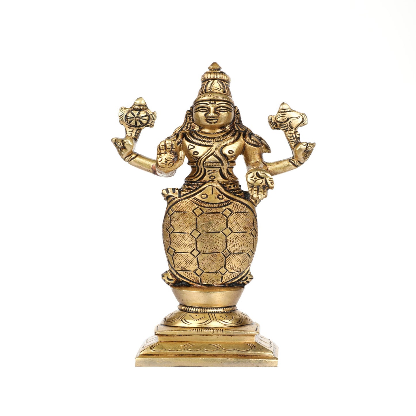 TS-950-6 Brass Spiritual Tiles Kurma Avatar (Dashavatar)