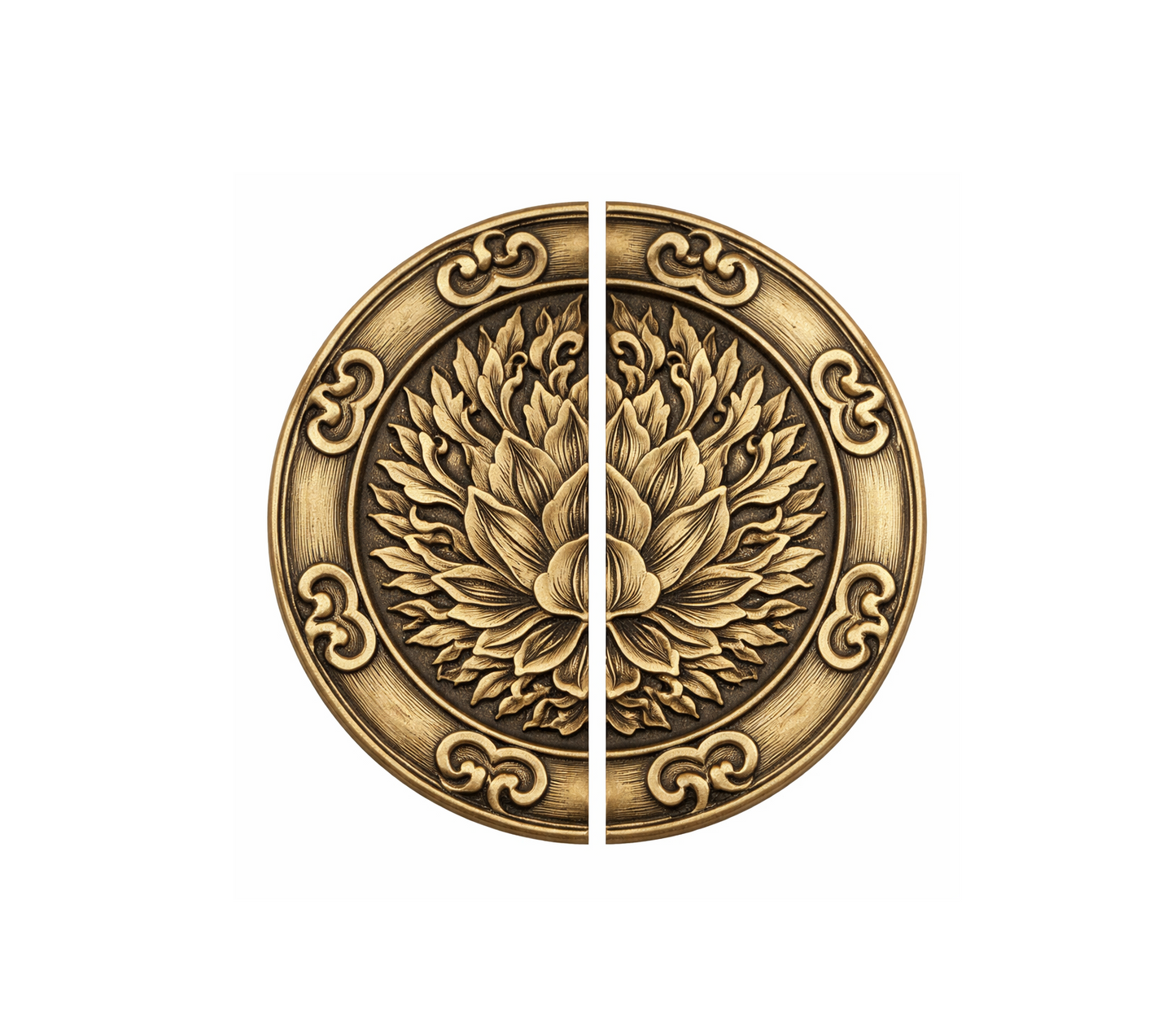 DH-795-06 Brass Designer Handle Lotus