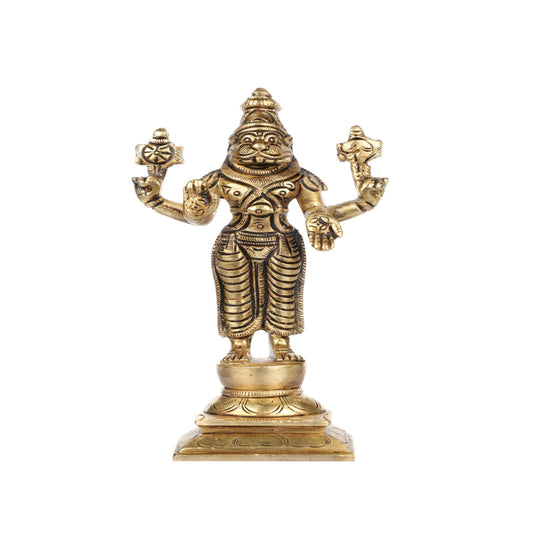TS-947-06 Brass Spiritual Tiles Narsimha Avatar (Dashavatar)