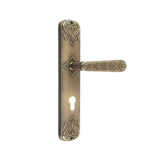 Ornate Brass Mortise Lever Handle
