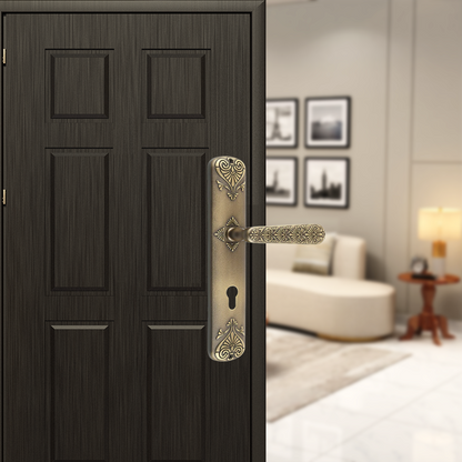 Ornate Brass Mortise Lever Handle