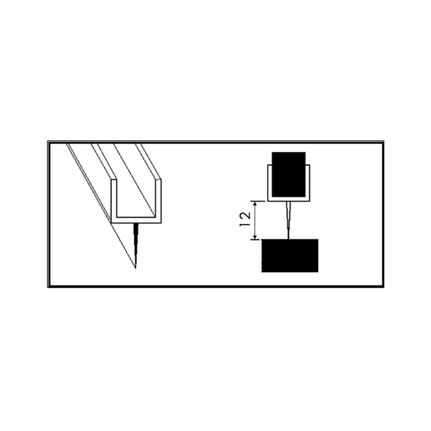 PP0212 Glass Door Seals Without Magnetic