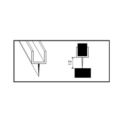 PP0212 Glass Door Seals Without Magnetic