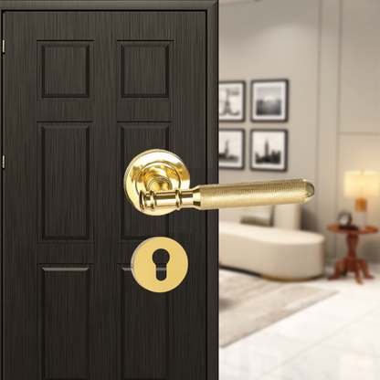 Porto on Rose Mortise Lever Handle