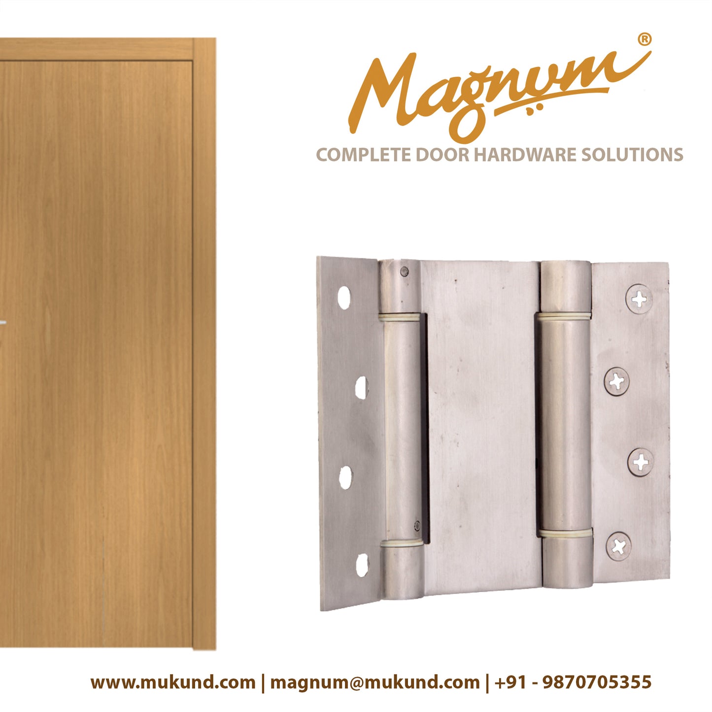 S.S.304 Double Action Self Closing Spring Hinges