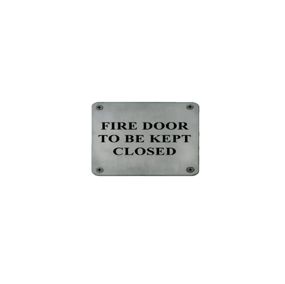 SP12 Fire Door Instruction Sign Plate