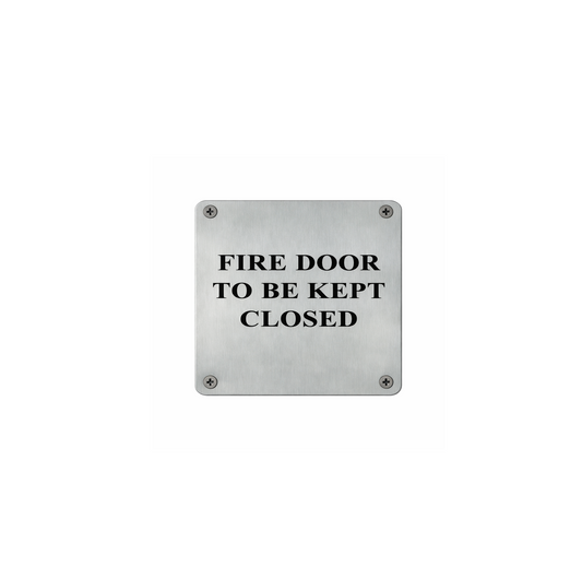 SP12 Fire Door Instruction Sign Plate
