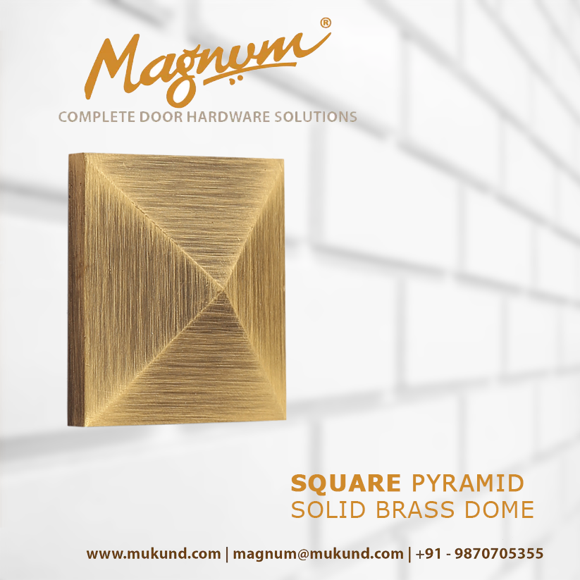 Square Pyramid Solid Brass Dome