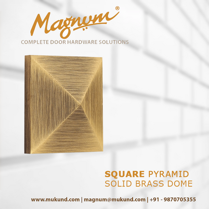 Square Pyramid Solid Brass Dome