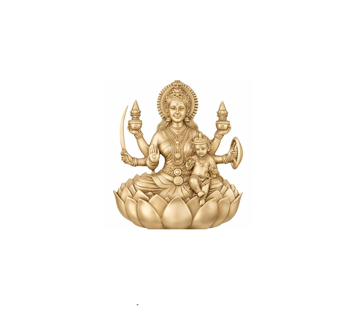 TS-935-8 Brass Spiritual Tiles Santan Lakshmi