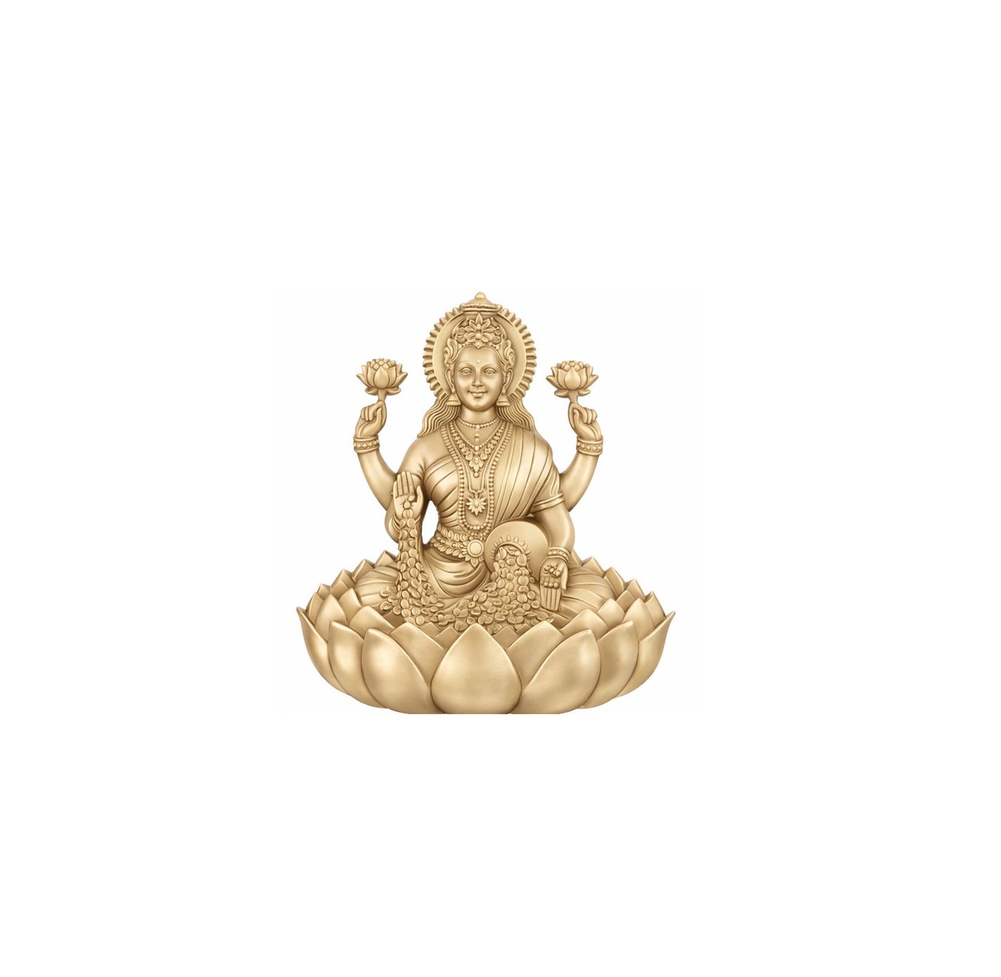 TS-936-8 Brass Spiritual Tiles Dhan Lakshmi